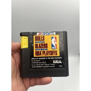 Bulls vs Blazers NBA Playoffs Sega Genesis EA 1993 Cartridge Only Vintage